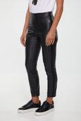 Vegan leather legging with side band