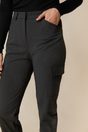 High waist cargo pant with ribbed cuff - Medium Grey;Charcoal