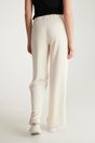 Fluid pant with elastic waist - Off-white;Black