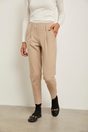 High waist pant with snaps - Beige;Black
