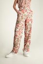 Printed pant with contrast detail - Multi White