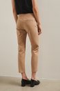 Urban fit pant with leather tabs - Camel;Black