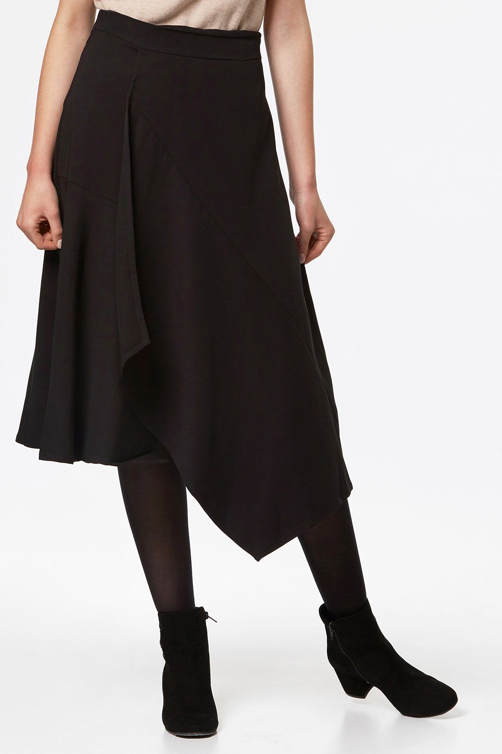 asymmetrical full skirt