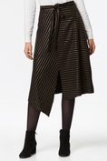 Striped asymmetrical skirt
