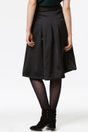 Sateen pleated skirt - Black