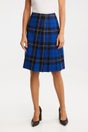 Pleated plaid skirt - Multi Blue