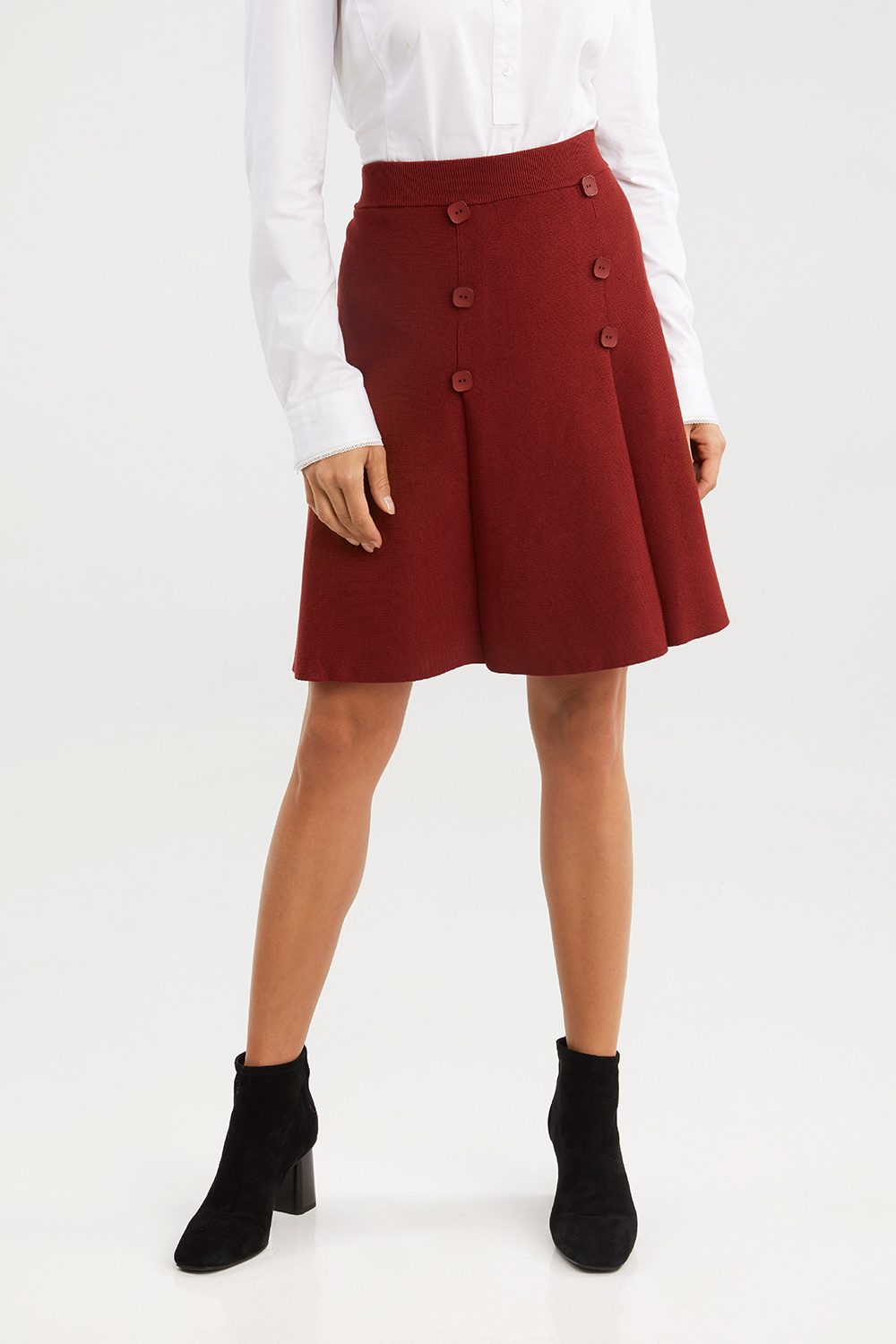 a line knit skirt