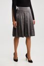 Metallic pleated skirt - Pewter
