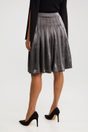 Metallic pleated skirt - Pewter