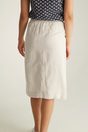 A line casual linen skirt - White;Beige;Navy