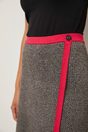 Cable knit skirt with contrasting detail - Multi Black