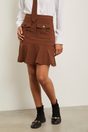 Straight skirt with flared bot - Dark Brown