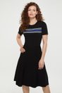 Knitted dress with open back detail - Black