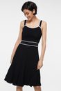 Knitted dress with contrast detail - Black