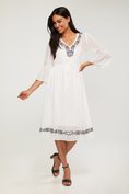 Embroidered bohemian dress