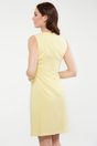 V neck dress with bow - Light Yellow