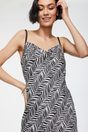 Modern zebra print dress - Multi Black
