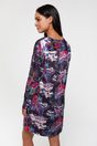 V neck printed dress - Multi Purple