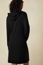 Hooded knit dress - Black