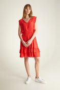 Fluid dress with frill