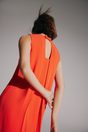 A line dress with back detail - Orange;Bright Pink