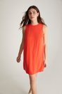 A line dress with back detail - Orange;Bright Pink