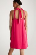 Halter dress with lace detail