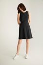 Fit & flare dress with cutouts - Black