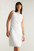Fitted knit dress with buttons