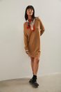 2-in-1 knitted dress - Camel;Black