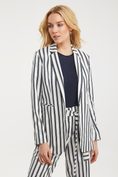 One button striped jacket