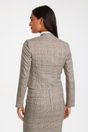 Fitted prince of wales blazer - Multi Beige
