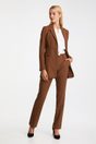 2 button long blazer - Medium Brown