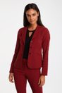 Gingham fitted 3 button blazer - Multi Red