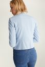 Fitted jacket with contrast de - Heather Blue