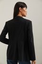Fitted double breast blazer - Black