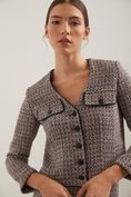 Tweed blazer with flat pockets