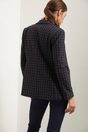 Windowpane fitted blazer with applied pockets - Multi Blue