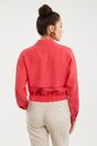 Tencel & linen cropped jacket - Stone;Navy;Bright Pink