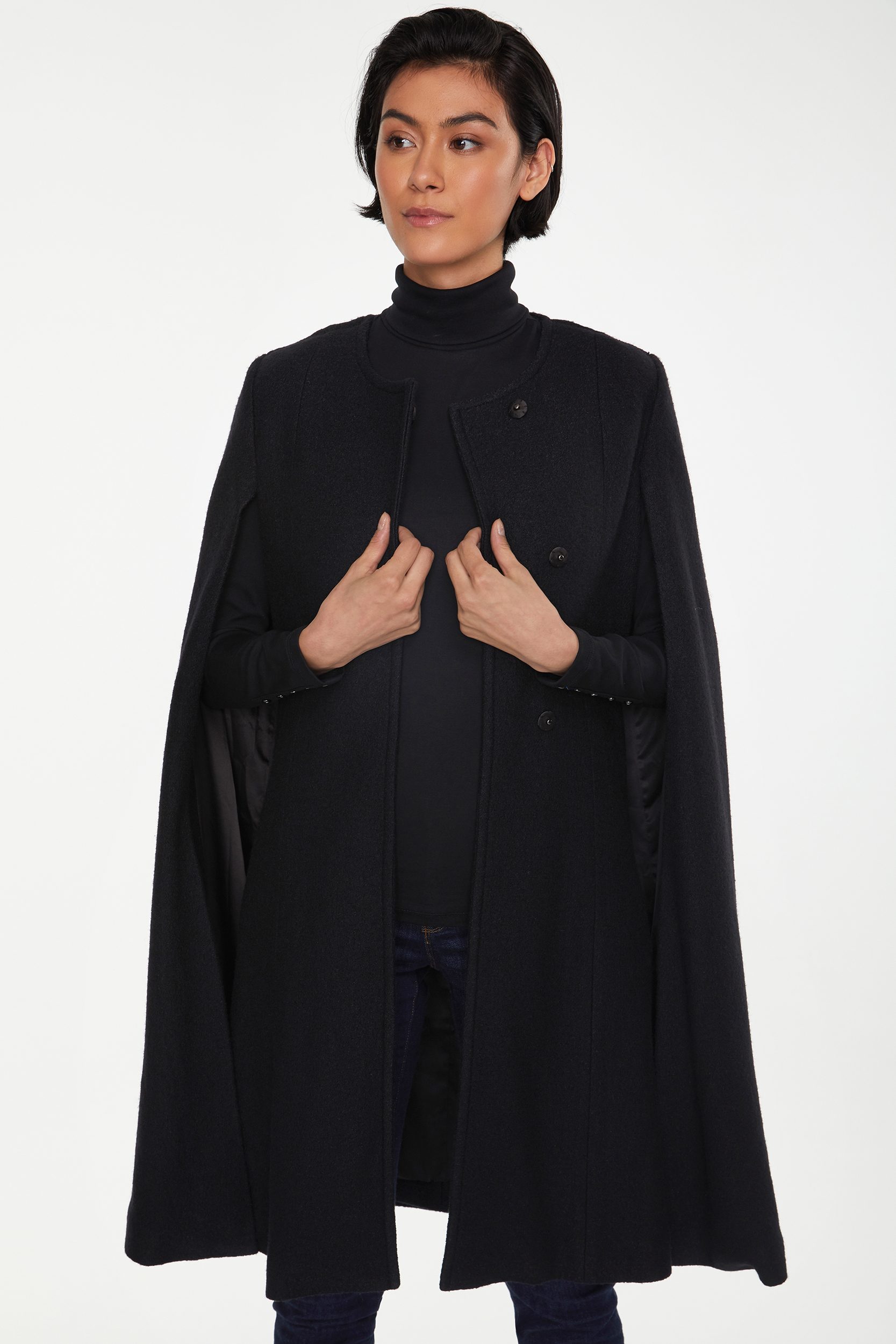 long wool cape