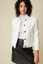 Velvet casual jacket - Off-white;Black