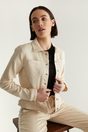 Casual jacket with applied pockets - Naturel
