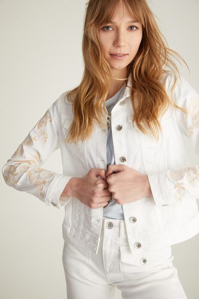 Casual jacket with embroidered