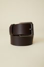 Embossed casuel leather belt - Dark Brown;Black