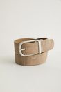 Perforated reversible belt - Stone;Dark Khaki