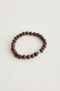 Stone beads bracelet - Dark Brown;Black