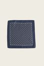 Micro pattern silk pocket square - Multi Blue;Multi Red