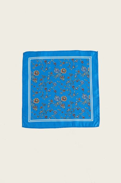 Floral pattern silk pocket square
