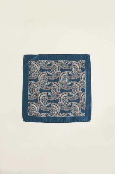 Paisley pattern silk pocket square