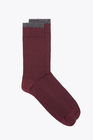 Solid wool blend socks